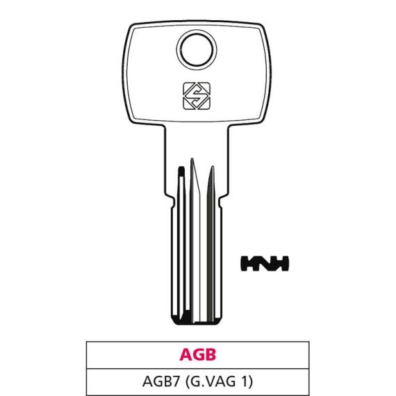 Silca CHIAVE PUNZONATA OTTONE AGB7 (G. VAG 1) AGB  FV47524 Silca