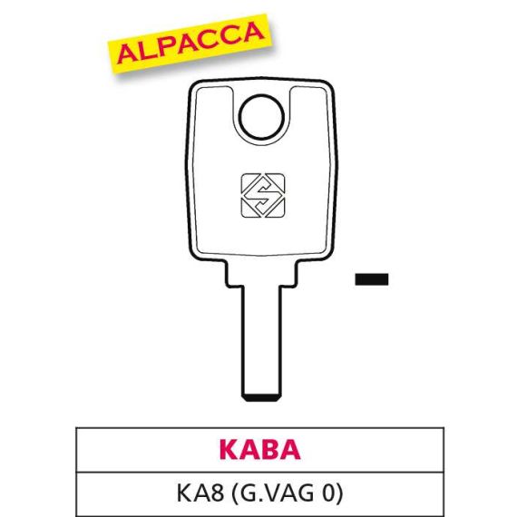 Silca CHIAVE PUNZONATA ALPACCA KA8 (G. VAG 0) KABA FV47535 Silca