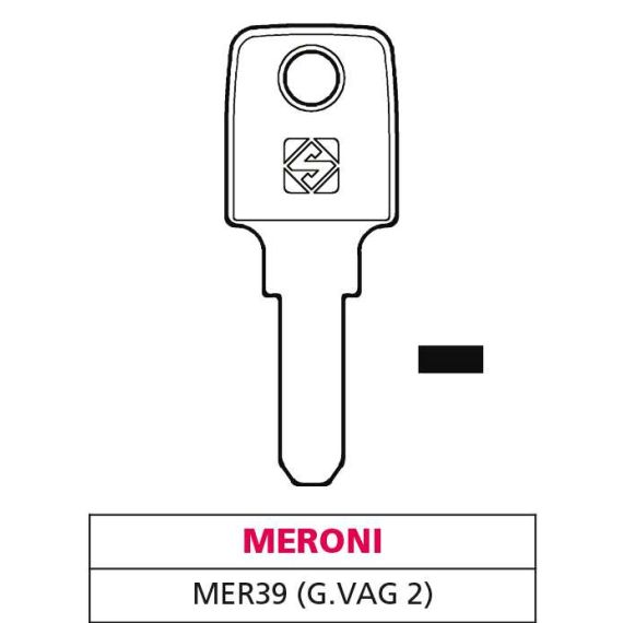 Silca CHIAVE PUNZONATA OTTONE MER39 (G. VAG 2) MERONI FV47544 Silca