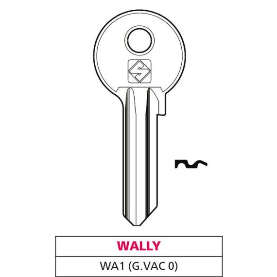 Silca CHIAVE OTTONE WA1 (G. VAC 0) WALLY FV47571 Silca