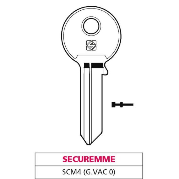 Silca CHIAVE OTTONE SCM4 (G. VAC 0) SECUREMME FV47578 Silca