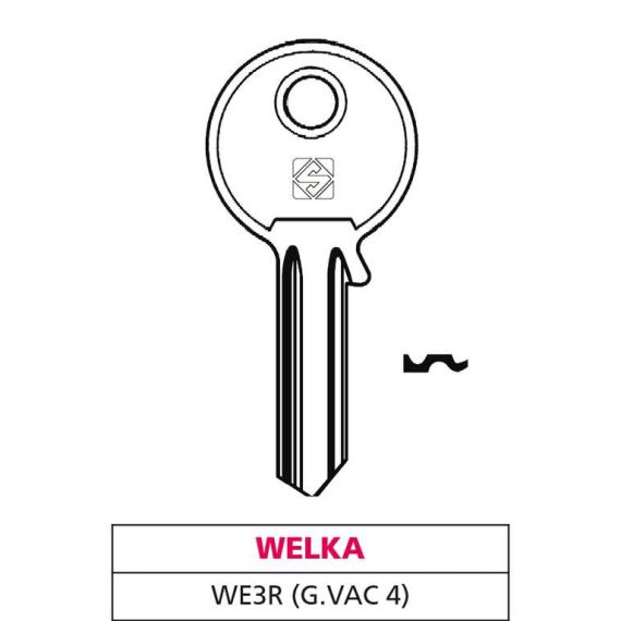 Silca CHIAVE OTTONE WE3R (G. VAC 4) WELKA FV47608 Silca