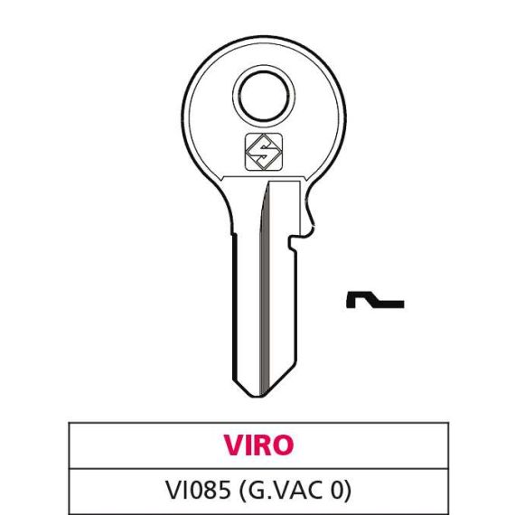 Silca CHIAVE OTTONE VI085 (G. VAC 0) VIRO FV47623 Silca