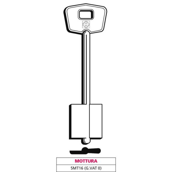 Silca CHIAVE A DOPPIA MAPPA 5MT16 (G. VAT 0) MOTTURA FV47641 Silca