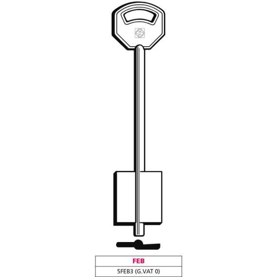Silca CHIAVE A DOPPIA MAPPA 5FEB3 (G. VAT 0) FEB FV47645 Silca