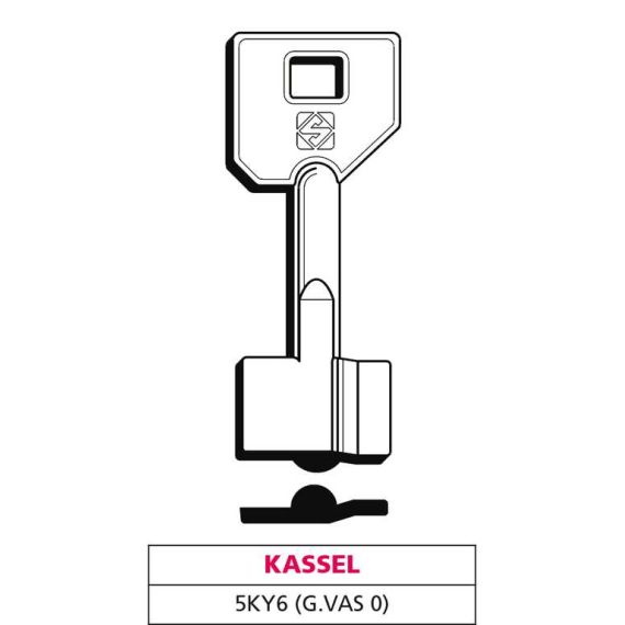 Silca CHIAVE A DOPPIA MAPPA 5KY6 (G. VAS 0) KASSEL FV47666 Silca