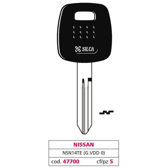 Silca CHIAVE PER AUTO NSN14TE (G. VDD 0) NISSAN FV47700 Silca