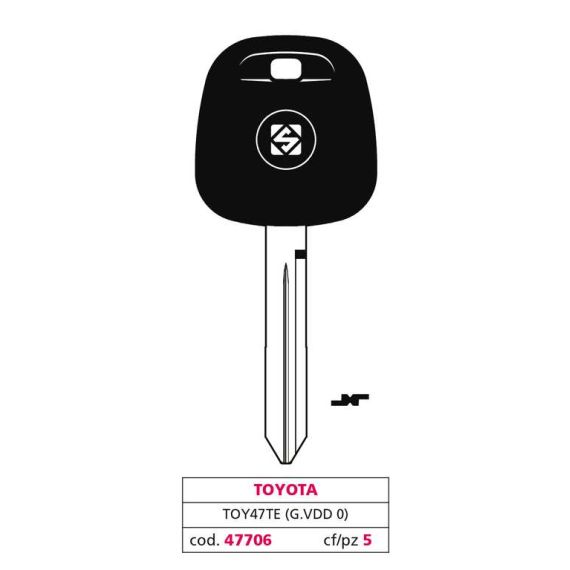 Silca CHIAVE PER AUTO TOY47TE (G. VDD 0) TOYOTA FV47706 Silca