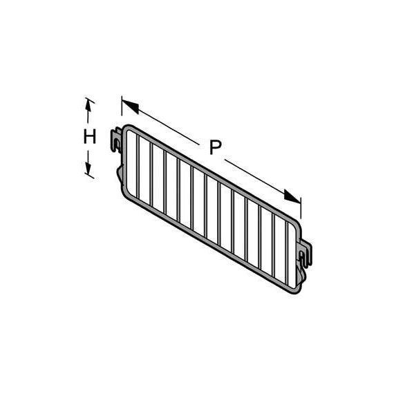SEPARATORE GRIGLIA IN FILO PER RIPIANI IN ACCIAIO cm. 37x17 h Col. Grigio RAL9006 FV49785 