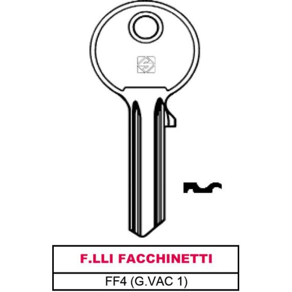 Silca CHIAVE ASC FF4 (G.VAC 1) F.LLI FACCHINETTI FV54663 Silca