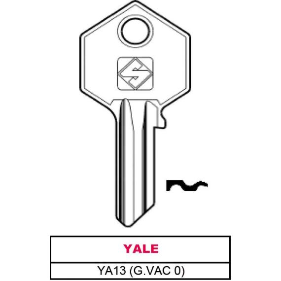 Silca CHIAVE OTTONE YA13 (G.VAC 0) YALE FV54666 Silca