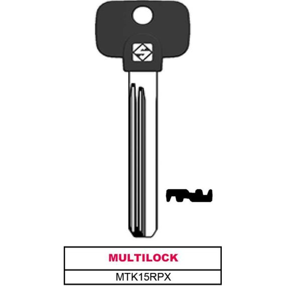 Silca CHIAVE PUNZONATA MULTILOCK (G. VAG 0) MTK15RPX FV55988 Silca