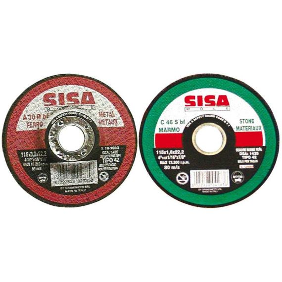 Sisa Mole DISCO ABRASIVO PIANO  per ferro Ø mm. 125x1,6x22,2 FV55992 Sisa Mole
