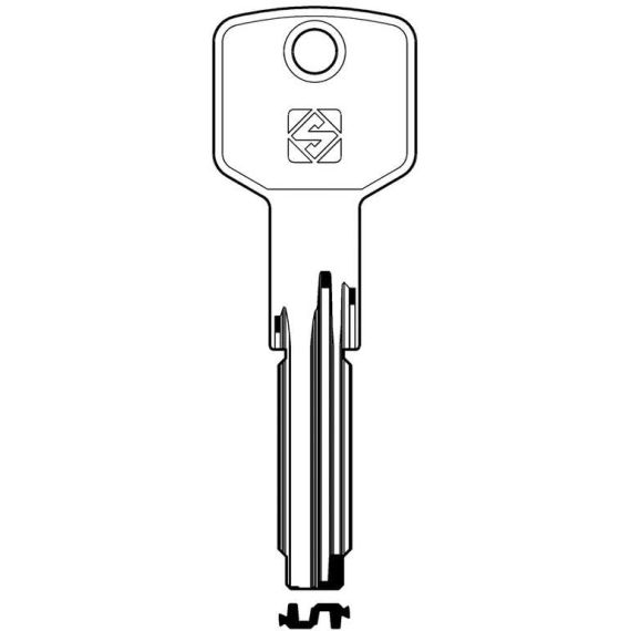 Silca CHIAVE PUNZONATA OTTONE CS140 (G. VAG 1) CISA FV57223 Silca