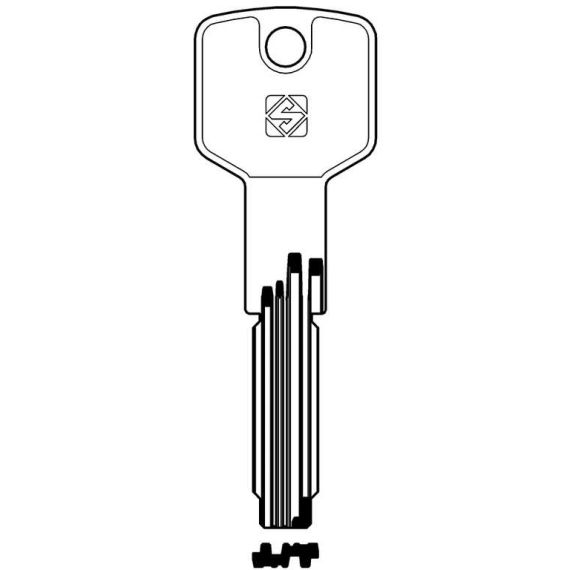 Silca CHIAVE PUNZONATA OTTONE CS171 (G. VAG 1) CISA FV57224 Silca