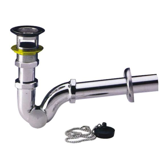 SIFONE IN OTTONE CROMATO A ESSE Senza piletta mis. 1 FV6778 