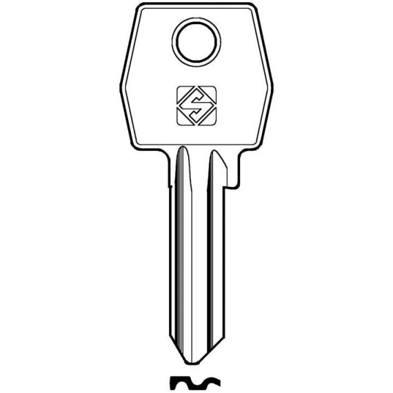 Silca CHIAVE OTTONE AGB1 (G. VAC 0) AGB FV9597 Silca