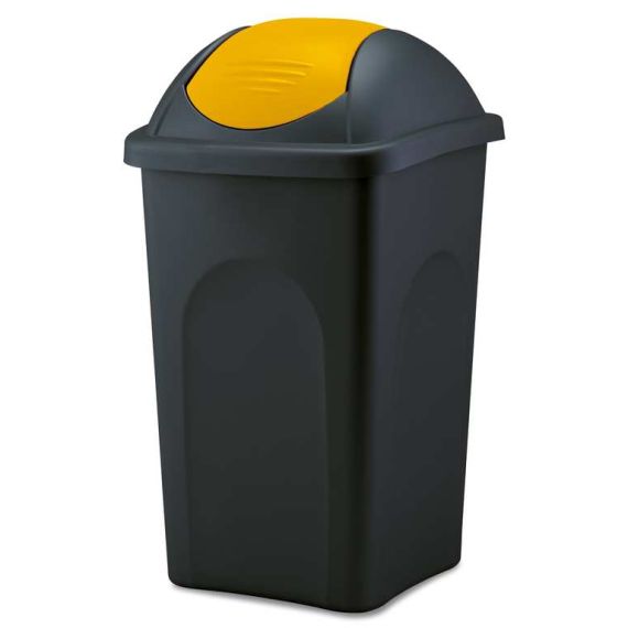 Stefanplast PATTUMIERA BASCULANTE MULTIPAT Lt. 30 - cm. 29x39x50 h col.Nero/Giallo FV48798 Stefanplast