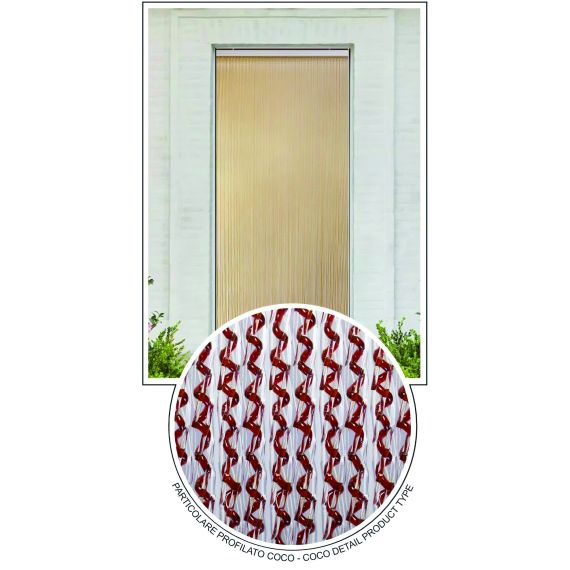 TENDA IN PVC COCO cm. 125x230 col. Cristallo/Grigio FV55647 