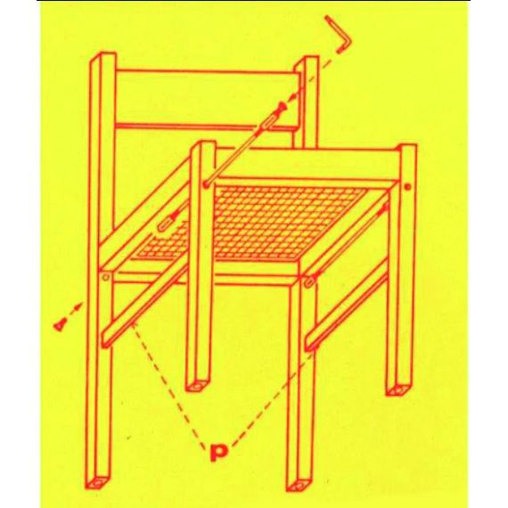 TIRANTINI PER SEDIE cm. 37÷48  4 pz. FV53334 