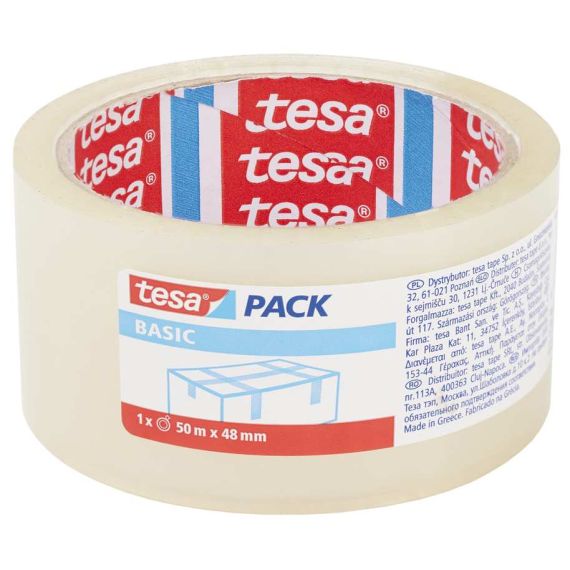 Tesa NASTRO DA IMBALLO BASIC mm. 50x66 mt. col. Trasparente FV53722 Tesa