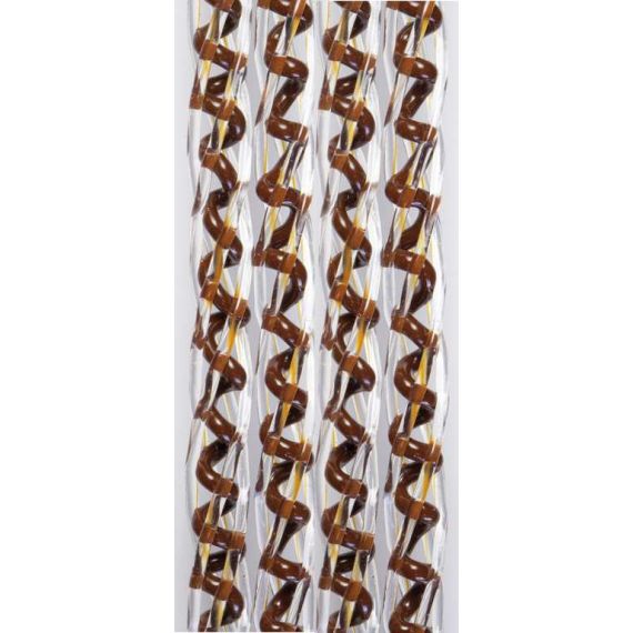 TENDA IN PVC COCO cm. 125x230 col. Cristallo/Marrone FV55646 