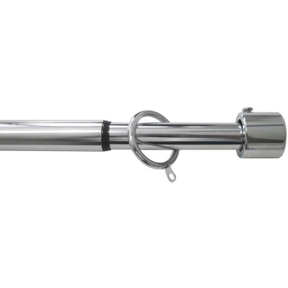 Utilia BASTONE PER TENDE NEW YORK Estensibile cm. 120÷215 col. Acciaio FV27846 Utilia