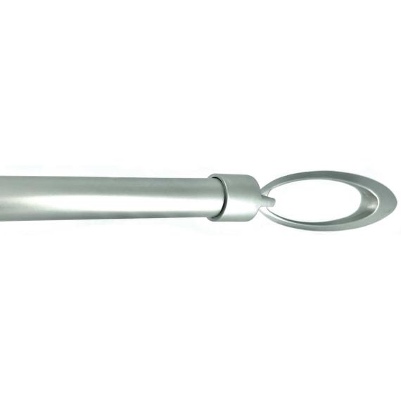 Utilia BASTONE PER TENDE ORBITA Estensibile cm. 71÷122 col. Argento FV51058 Utilia