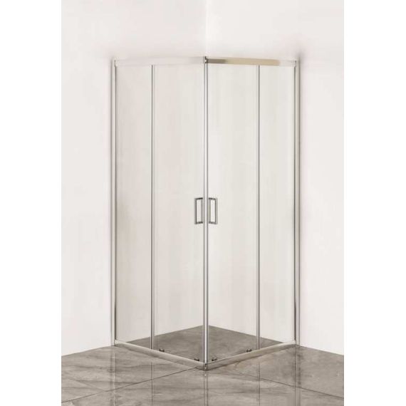 Utilia BOX DOCCIA ANGOLARE IRIS IN VETRO TRASPARENTE cm. 69x89x190 h FV56761 Utilia