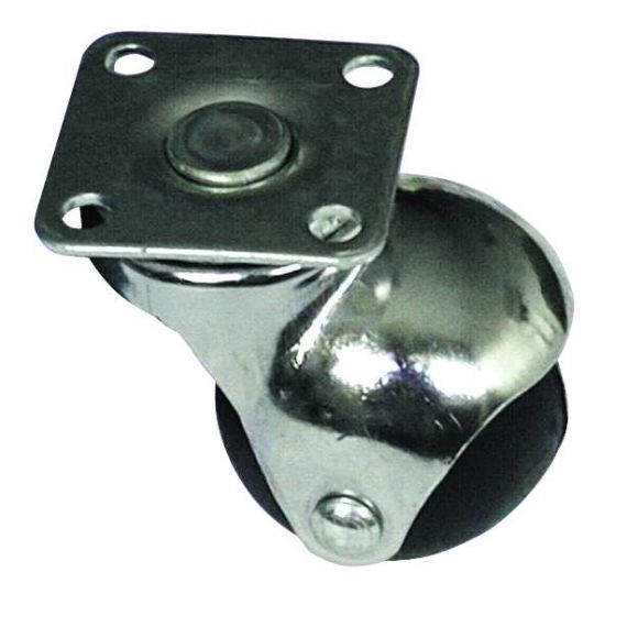 Utilia RUOTA GIREVOLE PER MOBILI CUFFIA CROMATA  mm. 50-piastra mm. 38x38 FV15740 Utilia