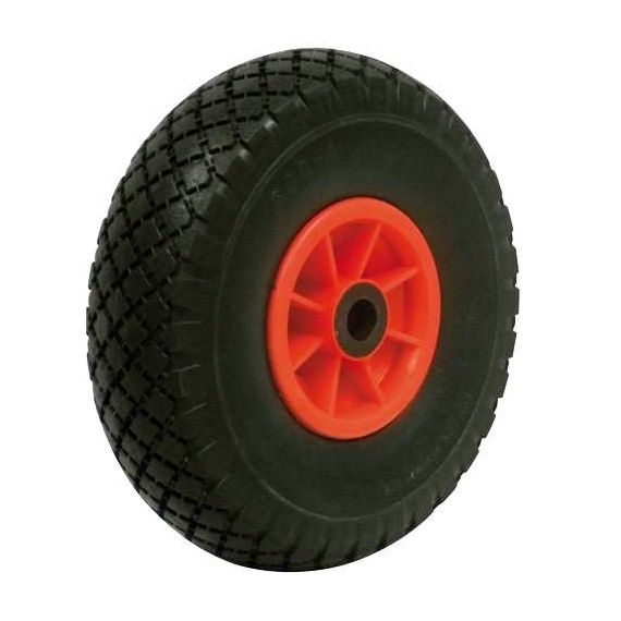 Utilia RUOTA PIENA PER CARRELLI PORTASACCHI cerchione plastica Ø mm.260 foro Ø mm. 16 FV49245 Utilia