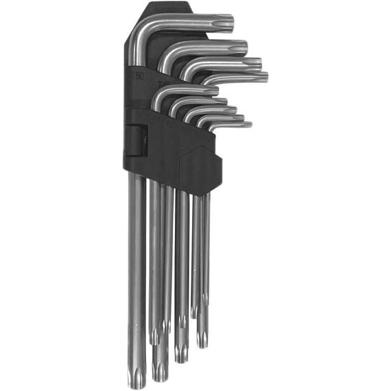 Utilia SERIE CHIAVI MASCHIO TORX LUNGHE CON FORO pz. 9 FV54491 Utilia