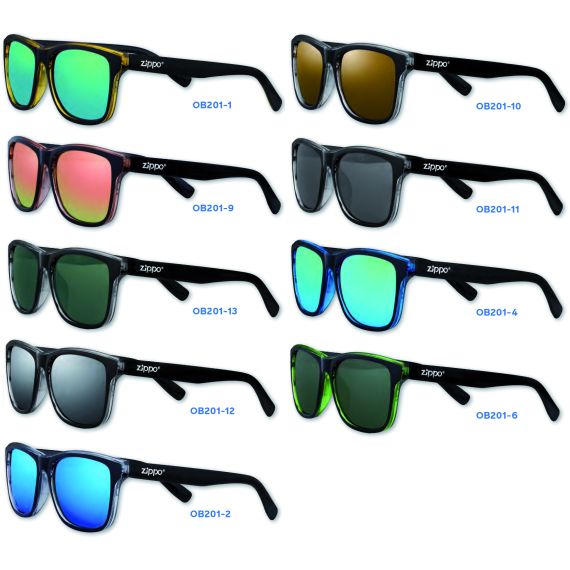 Zippo ASSORTIMENTO OCCHIALI DA SOLE 9 PAIA + ESPOSITORE OBP-201A FV56476 Zippo