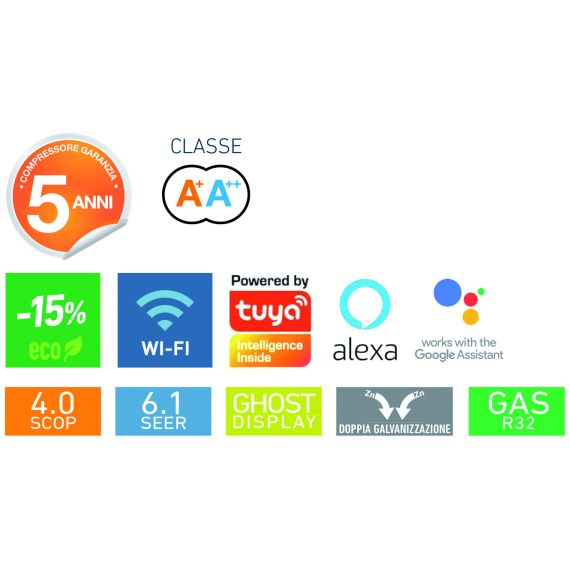 Zephir CLIMATIZZATORE TRIAL 9000+9000+12000 BTU WIFI + 3 TELECOMANDI FV55484 Zephir