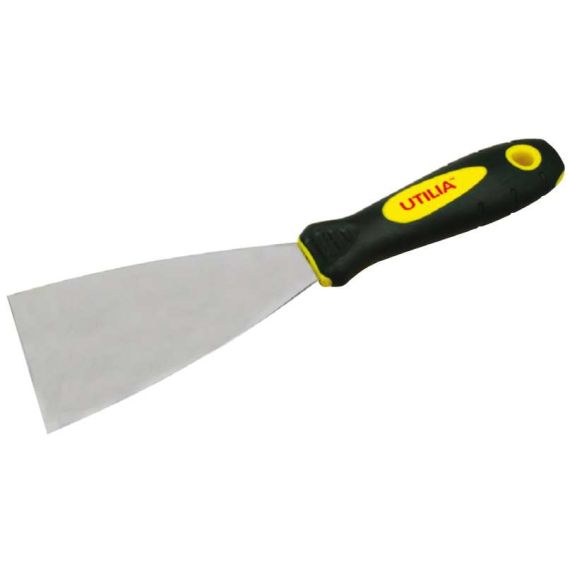 Utilia SPATOLA PER STUCCO INOX MOD. CLASSICO MANICO IN GOMMA  mm. 30 FV21701 Utilia