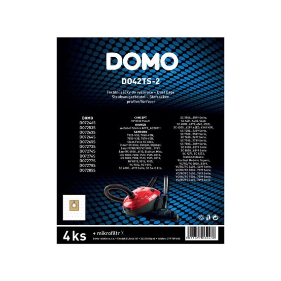 Vacuum Cleaners bags DOMO DO42TS-2 4pc TI6421736 DOMO