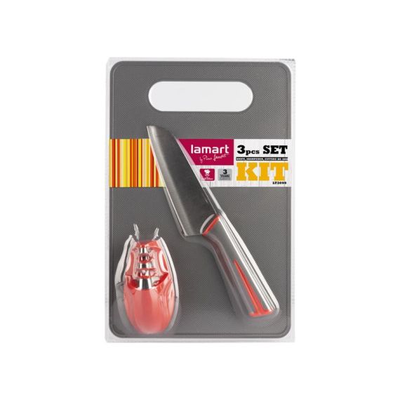 Cutting board LAMART LT2099 Kit with knife and sharpener TI6426680 LAMART