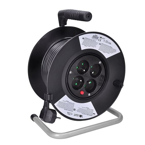 Extension cable on the drum - 4 sockets 25m SOLIGHT PB01 TI8710349 SOLIGHT