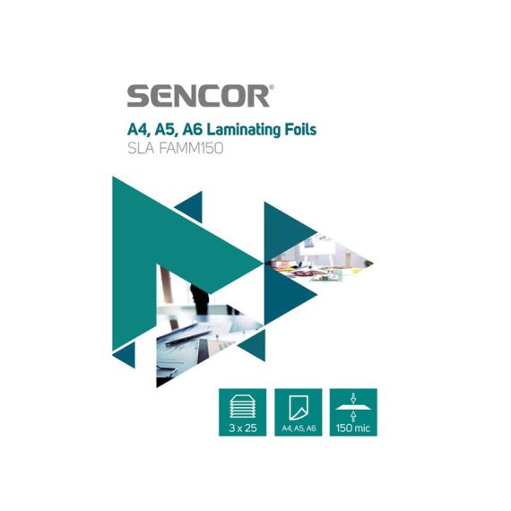 Laminating film SENCOR SLA FAMM150 set A4, A5, A6 150mic 75pcs TI8855441 SENCOR