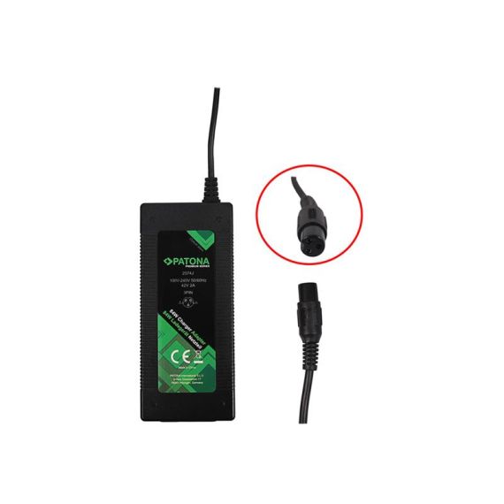 Charger for scooters and hoverboards PATONA 42V/2A/84W TI6442518 PATONA