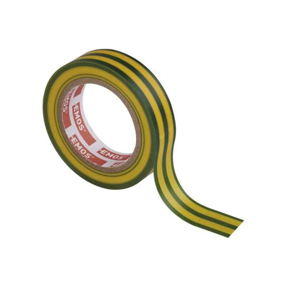 Insulation tape PVC 15/10m  green/yellow EMOS TI3050020 EMOS