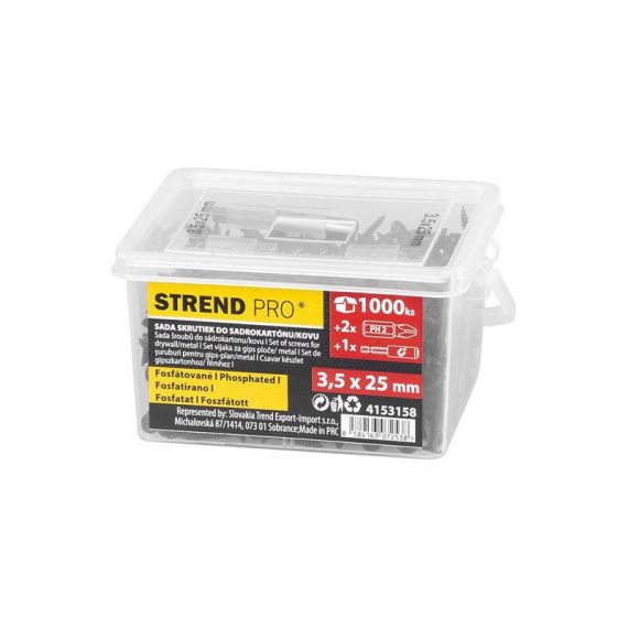 Plasterboard screw set STREND 4153158 1000pcs TI6692457 STREND PRO