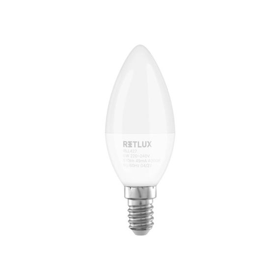 LED bulb E14 6W C37 cold white RETLUX RLL 427 TI4111331 RETLUX