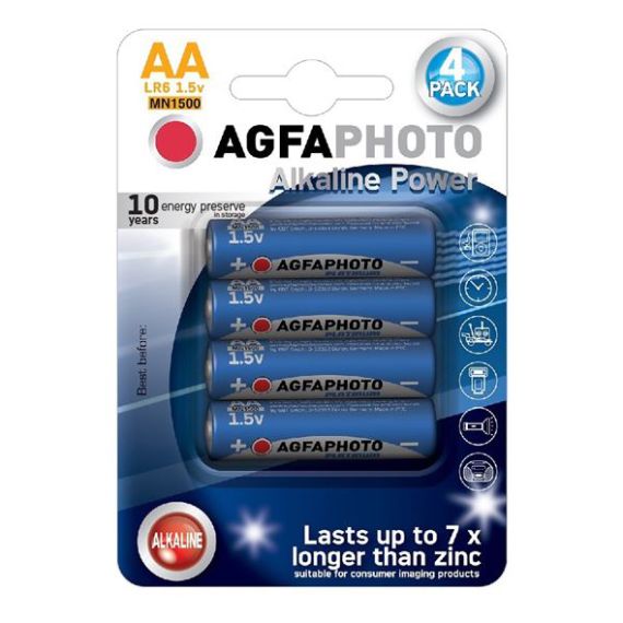 Battery AA (LR6) alkaline AGFAPHOTO Power 4pcs / blister TI4270550 AGFAPHOTO