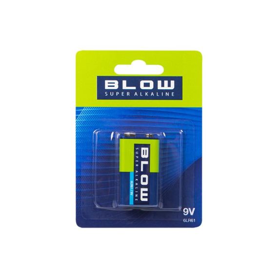 Battery 9V (6LR61) alkaline BLOW Super Alkaline 1pc / blister TI6436662 BLOW