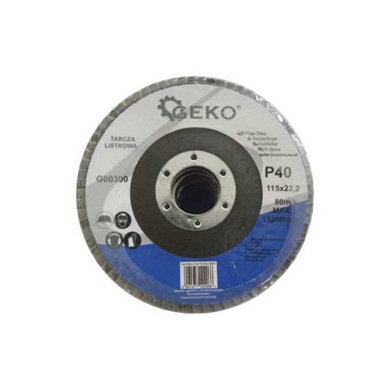 Sheet metal disc 115mm P40 GEKO G00300 TI6690960 GEKO