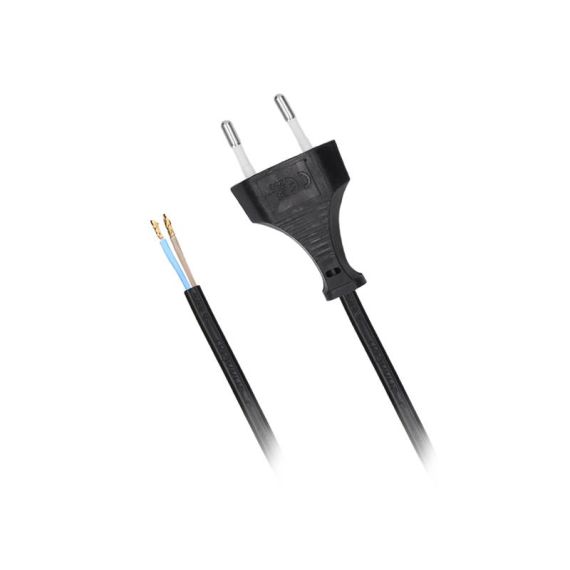 Flexo cord rubber 2x0.50mm2 2m black SOLIGHT PF07B TI8740152 SOLIGHT