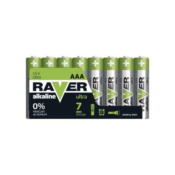 Battery AAA (R03) alkaline RAVER  8ks TI4270141 GP