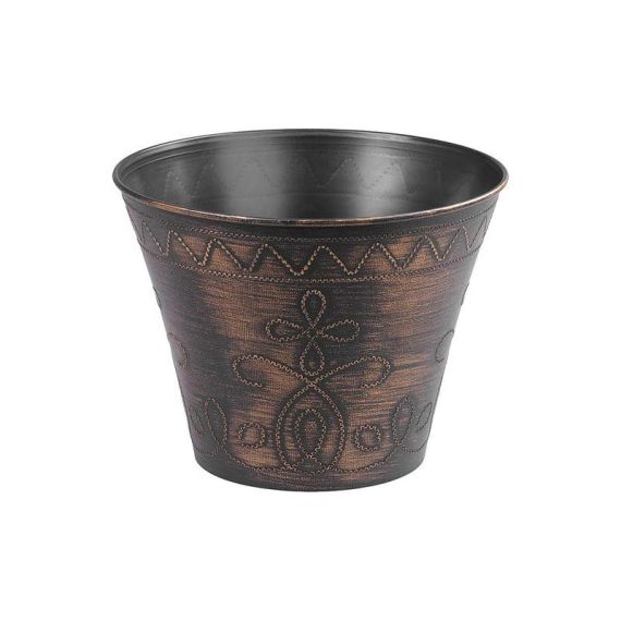 Flowerpot STREND PRO Flower golden - metallic effect 24.5x19.3cm TI6441444 STREND PRO