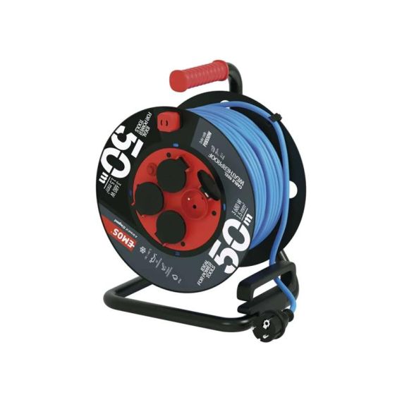 Extension cable on drum - 4 sockets 50m EMOS P08550W TI8710503 EMOS